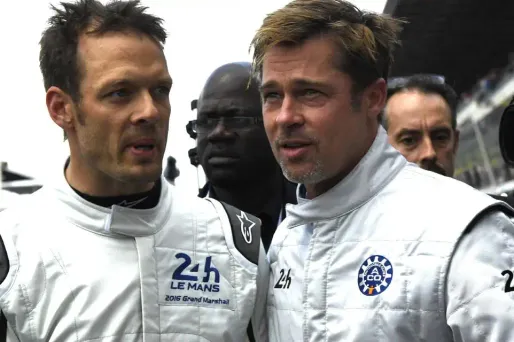 L'acteur Brad Pitt, en voiture pour donner le départ les 24 heures du Mans