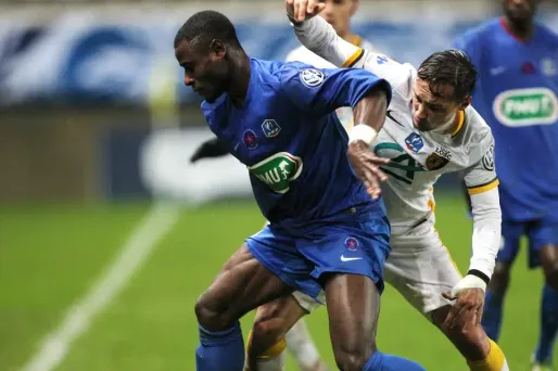 L joueur d'Amiens Victor Samb, ici en Coupe de France face à Lille.