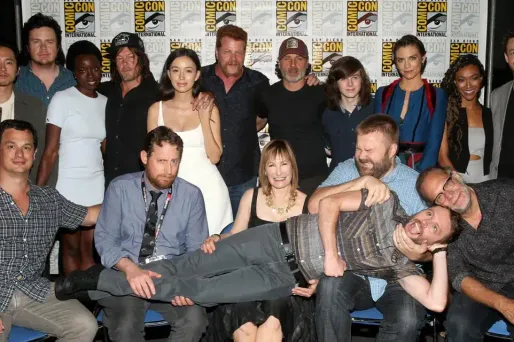 L'équipe de Walking Dead réunie au Comic Con de San Diego, juillet 2016.