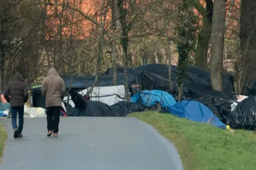 Le camp de Steenvoorde en mars 2016.