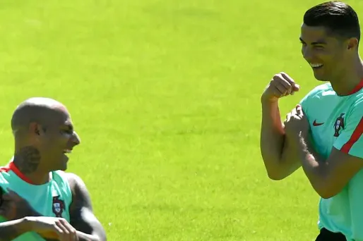 Ronaldo et ses copains, en toute décontraction