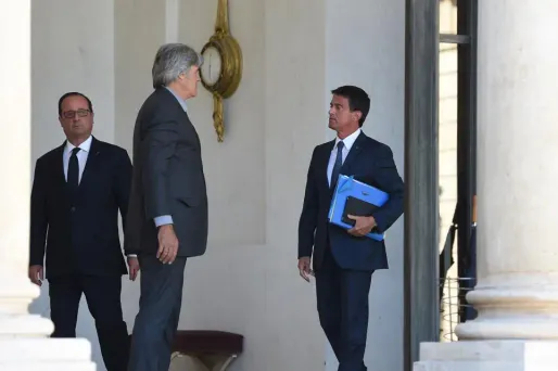 Stéphane Le Foll, sortie du conseil des Ministres Crédit : STEPHANE DE SAKUTIN / AFP