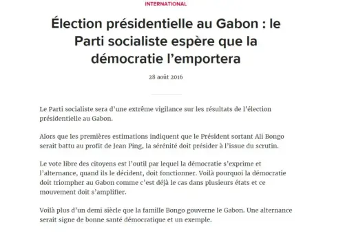 Le communiqué fait polémique dans la presse gabonaise.