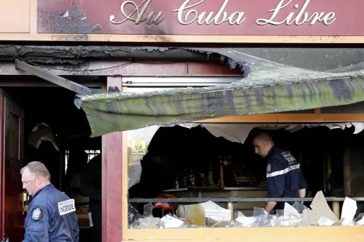 Le bar "Le Cuba Libre" après l'incendie.