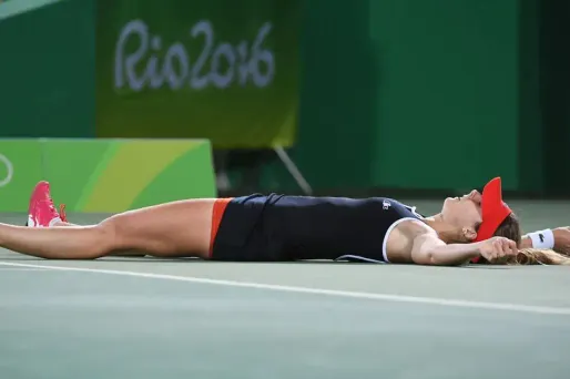 La déception d'Alizé Cornet; éliminée au deuxième tour à Rio.