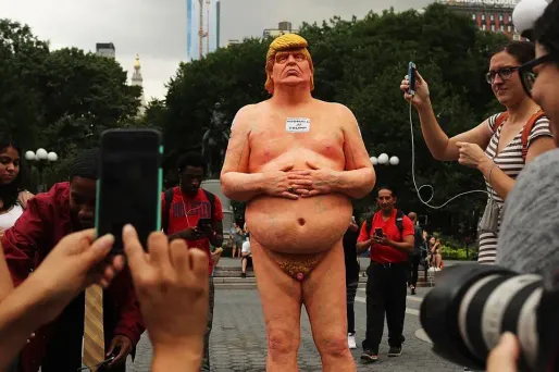 Donald Trump, statue, New-York Crédit : SPENCER PLATT / GETTY IMAGES NORTH AMERICA / AFP