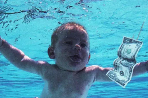 La pochette originale de l'album de Nirvana, "Nevermind"