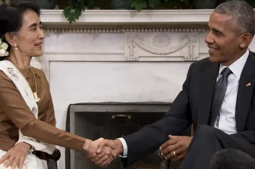 Barack Obama a rencontré Aung San Suu Kyi à Washington le 14 septembre.