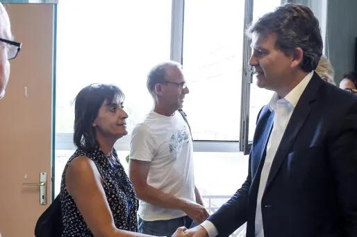 Arnaud Montebourg a rencontré des représentants des syndicats de l'usine Alstom de Belfort.