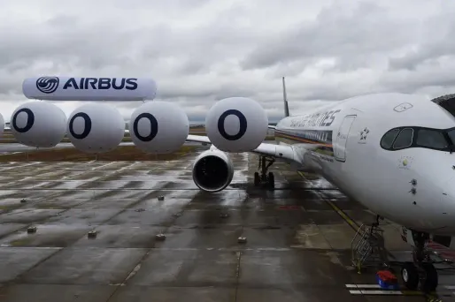 L'appareil livré vendredi au cours d'une cérémonie à Colomiers, porte le logo spécial "10.000e Airbus".