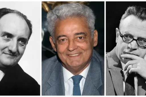 De gauche à droite : Pierre Tchernia, Pierre Sabbagh et Pierre Dumayet.