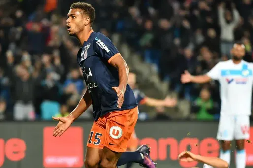 Steve Mounié a inscrit le troisième but de Montpellier contre l'OM.