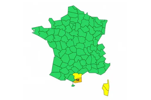 vigilance orange, pyrénées-orientales crédit : météo France - 1280