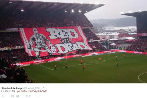 Belgique : le tifo polémique des ultras du Standard