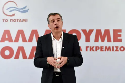 L'ex-journaliste Stavros Theodorakis a lancé son parti il y a moins d'un an.