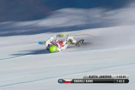 Ski : l'effroyable chute du Tchèque Ondrej Bank