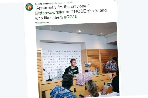 Wawrinka avait invité son short en conférence de presse (1280x640) @rolandgarros