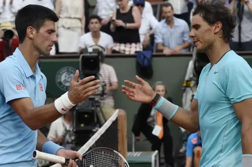 Rafael Nadal et Novak Djokovic - DOMINIQUE FAGET / AFP - 1280x640
