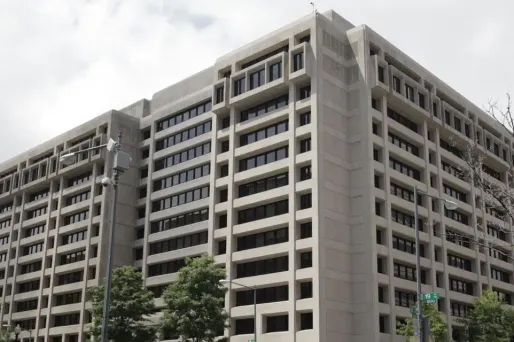 Le siège du FMI, à Washington.