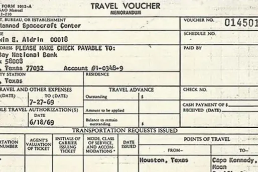 De retour de la Lune, Buzz Aldrin a fait une note de frais