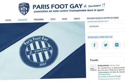 Image du Paris Foot Gay (1280x640) Capture d'écran parisfootgay.org