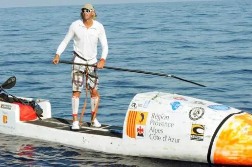 Première tentative de transatlantique sur un paddle