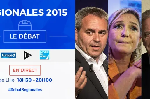 #DebatRégionales : Europe 1 en direct de Lille mardi