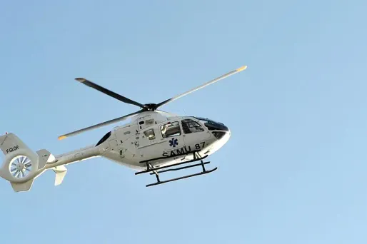 Un hélicoptère du Samu.