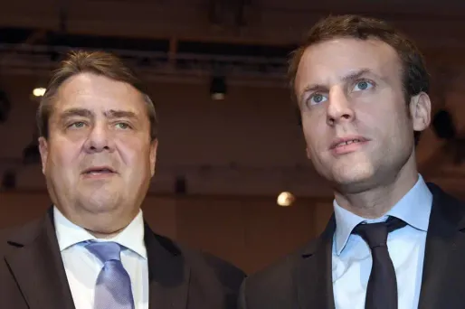 Sigmar Gabriel et Emmanuel Macron