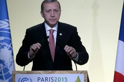 Le président turque, Recep Tayyip Erdoğan, à la COP21 à Paris.