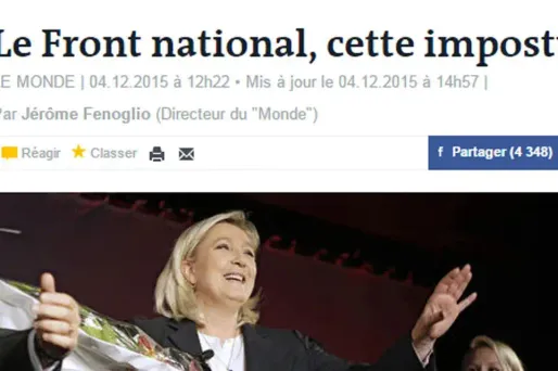 Le Monde s'engage contre le Front national