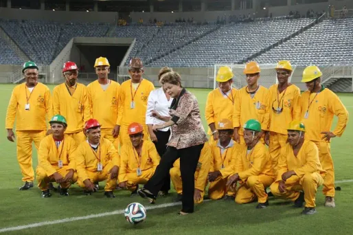 L'intérieur du pied de Dilma Rousseff