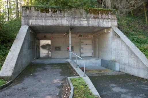 L'entrée du bunker à Attinghausen, dans le canton d'Uri.