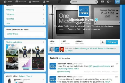Sur cette capture d'écran, on peut apercevoir les deux messages postés par les pirates de l'Armée syrienne électronique, avant leur suppression.