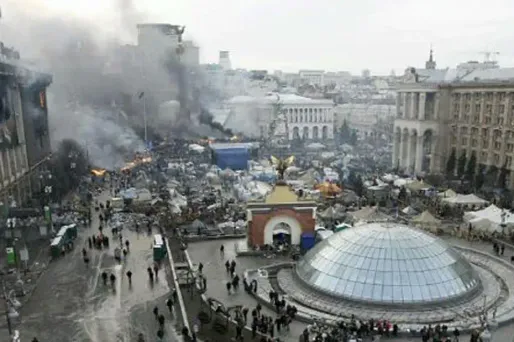 La place Maidan en pleine insurrection