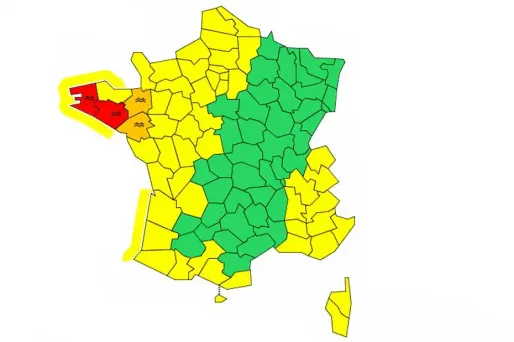Météo: Finistère et Morbihan en alerte rouge