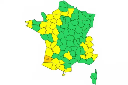 Capture d'écran de Météo France.