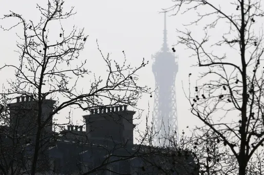 Voile de pollution à Paris.