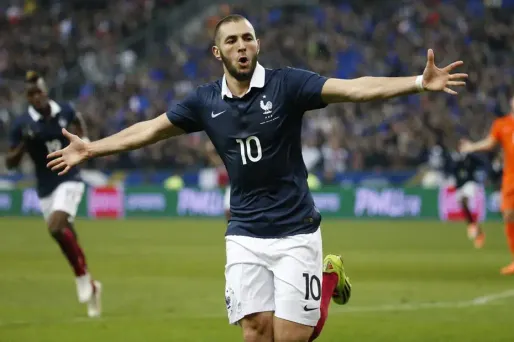 Karim Benzema, buteur face aux Pays-Bas.