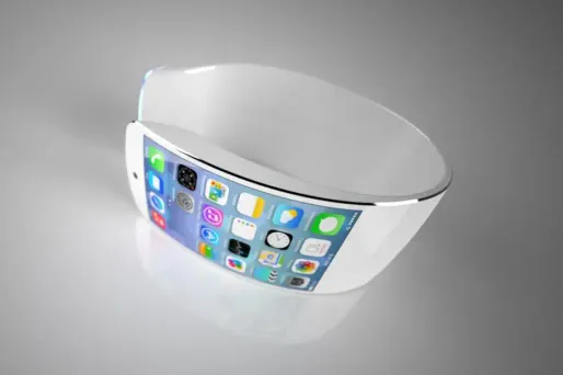 Un concept de ce à quoi pourrait ressembler l'iWatch d'Apple.