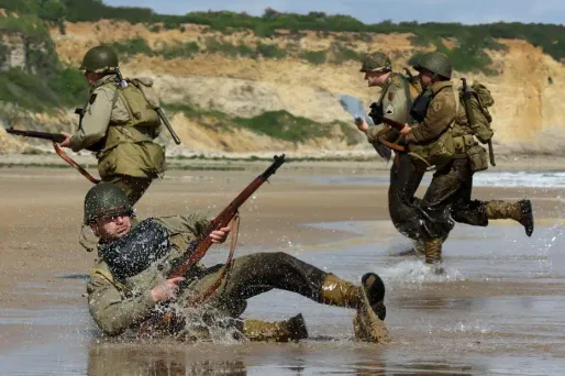 Des reconstitutions se sont déroulés pendant toute la matinée.