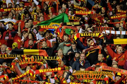 Les supporters de la Belgique.