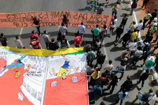 Mondial : manifestation près du stade de Brasilia