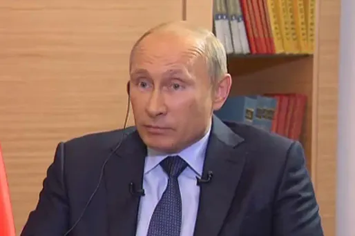 Vladimir Poutine, au micro d'Europe 1 le 4 juin dernier.