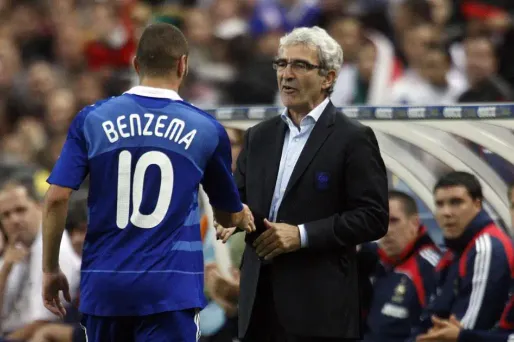 Domenech et Benzema en 2008.
