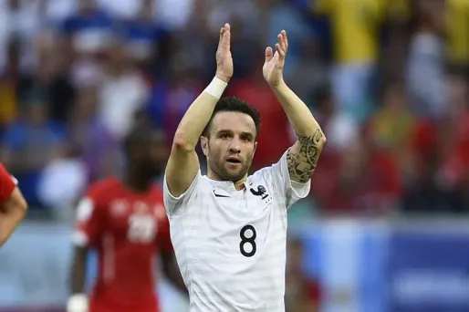 Mathieu Valbuena a inscrit le troisième but de la France face à la Suisse (5-2).