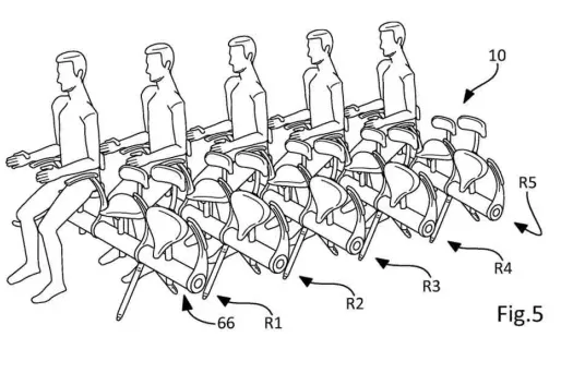 Airbus espère réduire le poids et la place des sièges avec sa technologie.