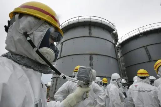 A Fukushima, l'opérateur Tepco a installé des réservoirs d'occasion pour stocker de l'eau radioactive.