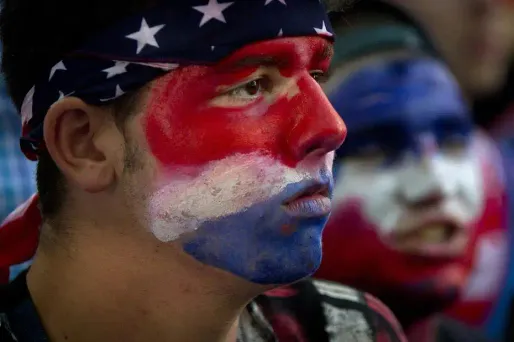 Un fan américain déçu par la défaite de son équipe