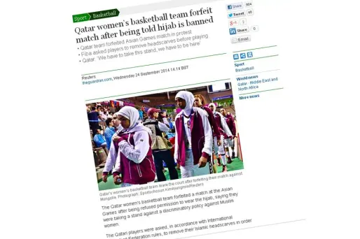 Basket : les joueuses du Qatar interdites de voile